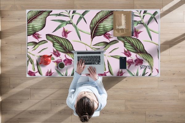 PVC Schreibtischmatte Pinke Blumen