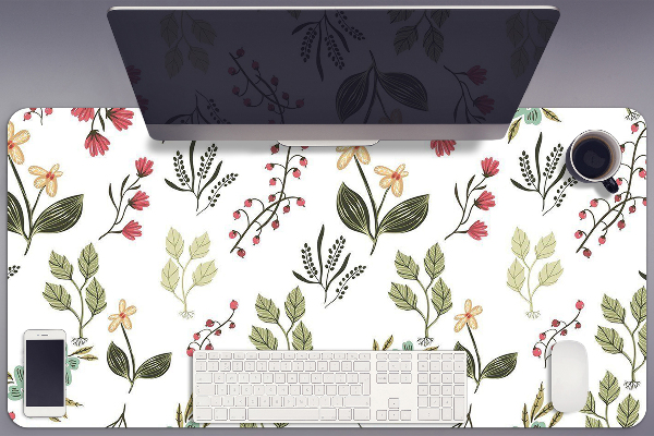 Schreibtisch Unterlegmatte Beeren und Blumen