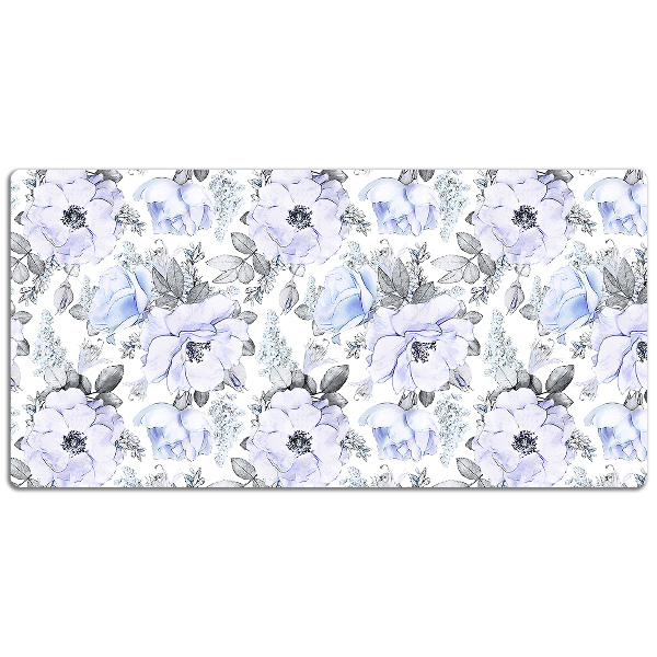 Schreibtisch Unterlegmatte Blaue Rosen