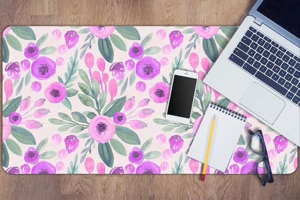 Büro-Schreibtischmatte Blumenmuster