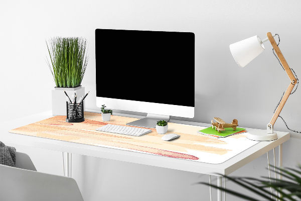 PVC Schreibtischmatte Gelbe Linien