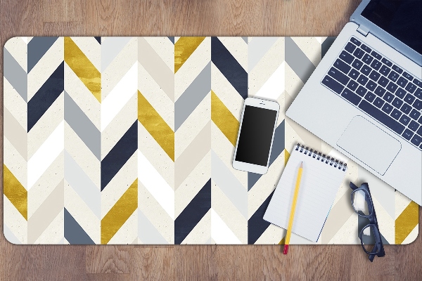 PVC Schreibtischmatte Linien in Herringbone.