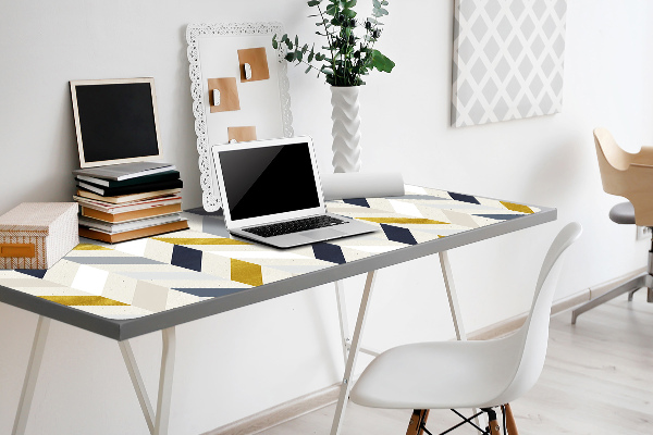 PVC Schreibtischmatte Linien in Herringbone.