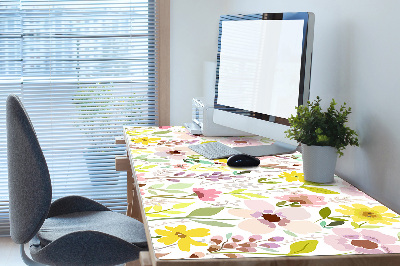 Büro-Schreibtischmatte Farbenfrohe Blumen