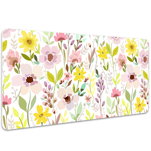 Büro-Schreibtischmatte Farbenfrohe Blumen