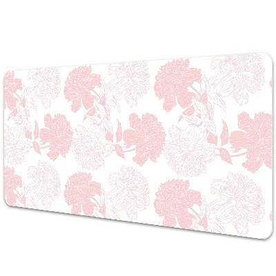 PVC Schreibtischmatte Pinke Blumen