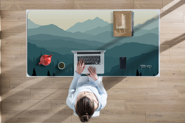 Büro-Schreibtischmatte Blick auf die Berge
