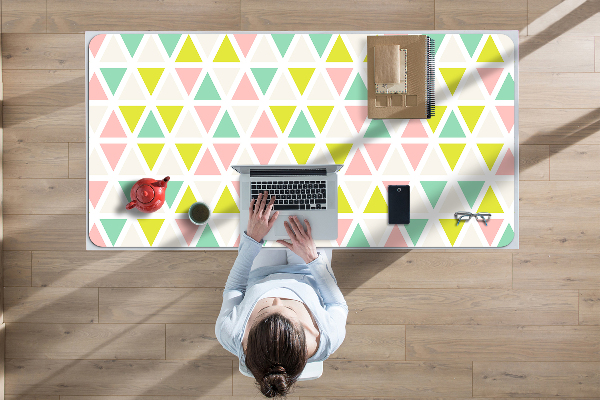 PVC Schreibtischmatte Bunte Dreiecke