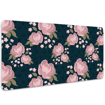 Schreibtisch Unterlegmatte Pinke Blumen