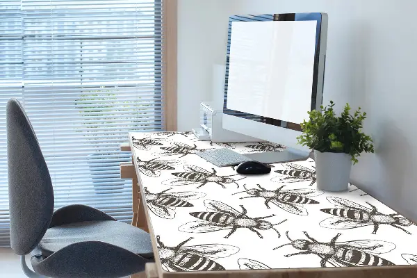 Büro-Schreibtischmatte Bienenmuster