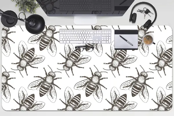 Büro-Schreibtischmatte Bienenmuster