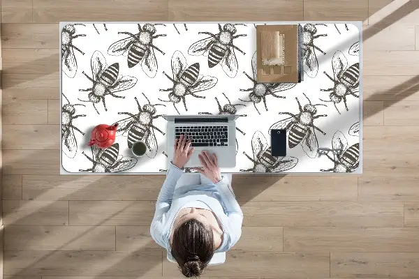 Büro-Schreibtischmatte Bienenmuster