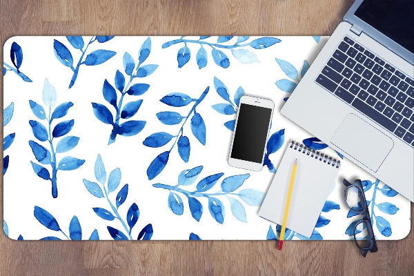 Büro-Schreibtischmatte Blaues Aquarell