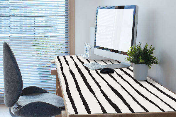 PVC Schreibtischmatte Schwarze Linien
