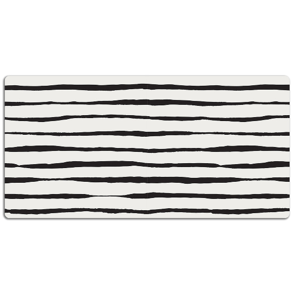 PVC Schreibtischmatte Schwarze Linien