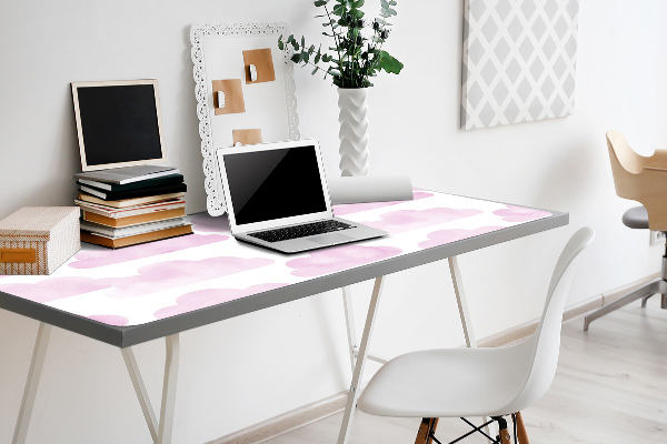 PVC Schreibtischmatte Rosa Wolken
