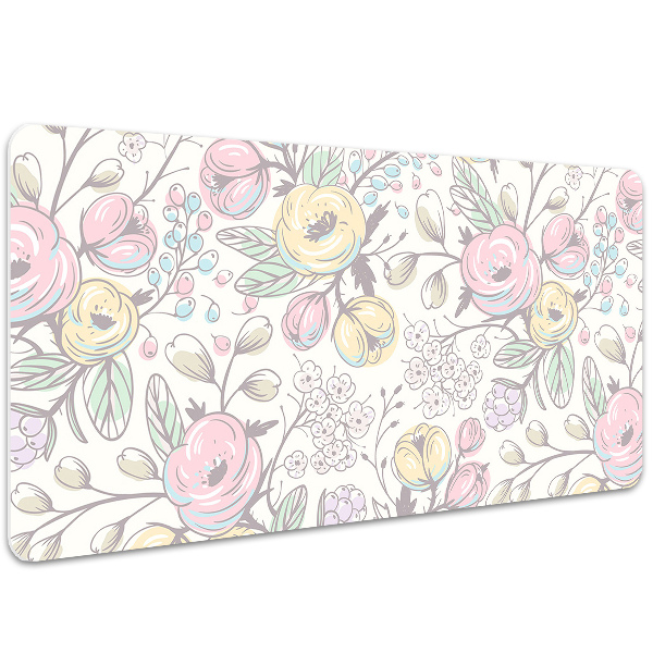 PVC Schreibtischmatte Farbenfrohe Blumen