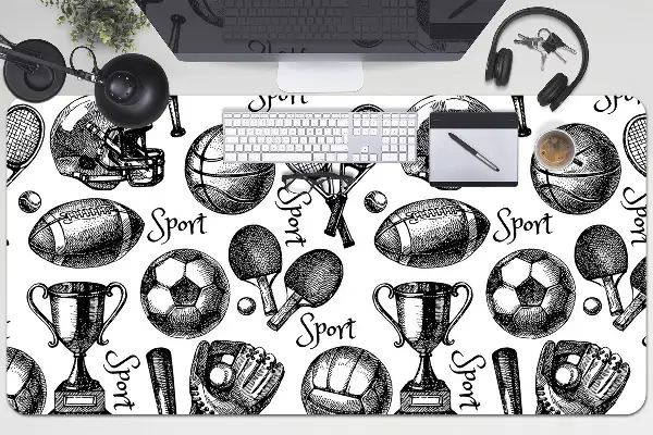 PVC Schreibtischmatte Sportmotive.