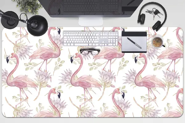 PVC Schreibtischmatte Flamingos