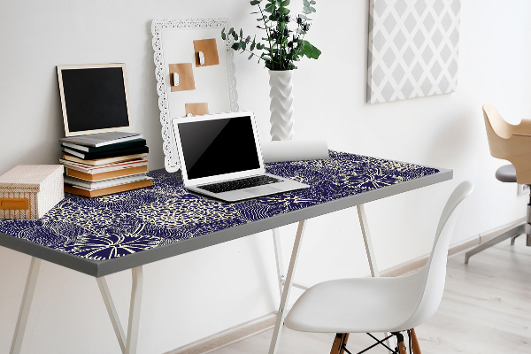 PVC Schreibtischmatte Blaues Muster