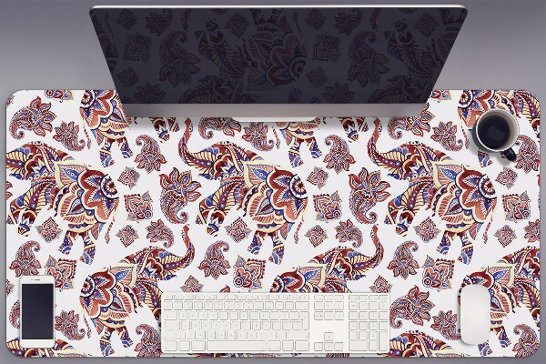 Schreibtischunterlage Paisley Elefant.