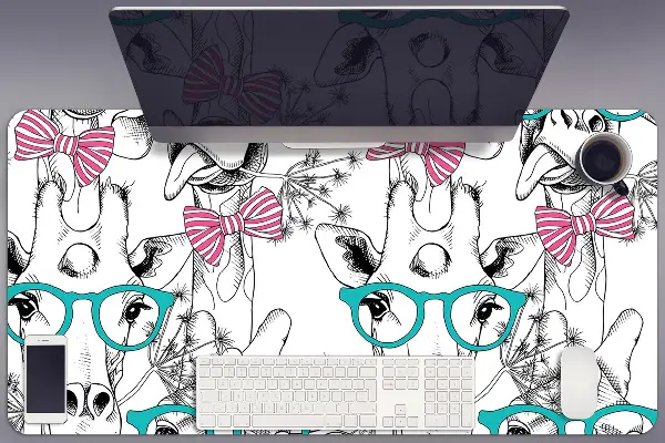 Schreibtisch Unterlegmatte Hipster Giraffe.