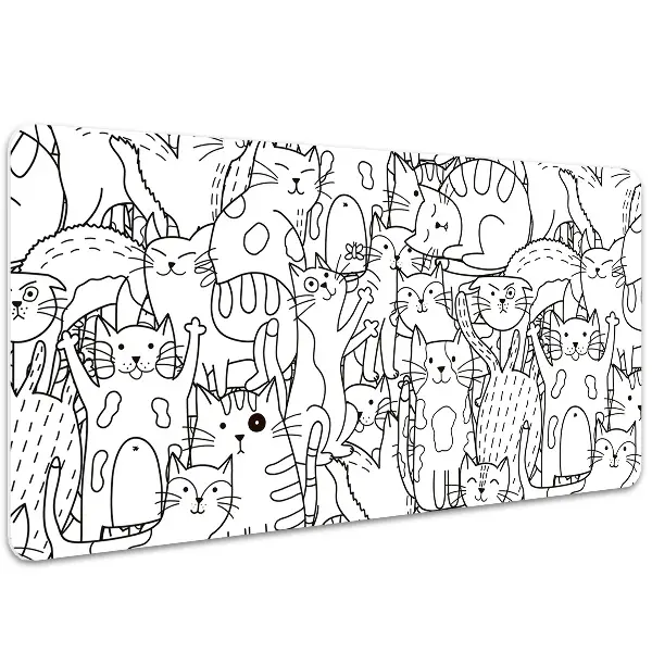 Schreibtisch Unterlegmatte Doodle-Art-Katzen