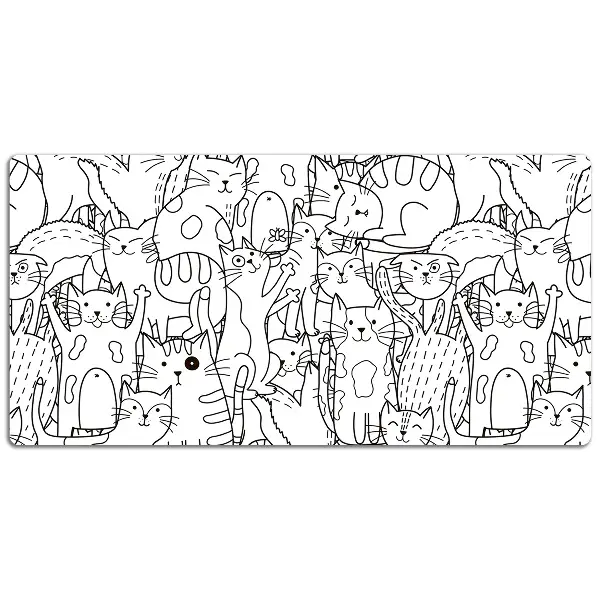 Schreibtisch Unterlegmatte Doodle-Art-Katzen