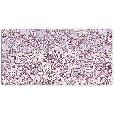 PVC Schreibtischmatte Doodle-Blumen