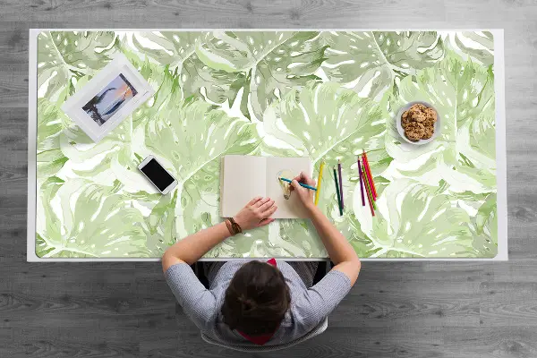 Schreibtisch Unterlegmatte Monstera-Blätter