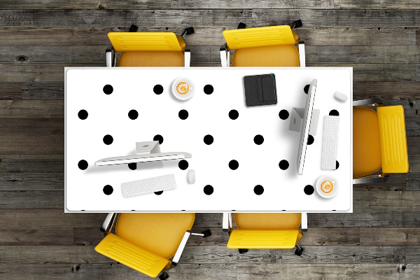 PVC Schreibtischmatte Schwarze Punkte