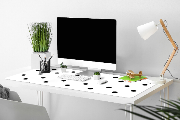 PVC Schreibtischmatte Schwarze Punkte
