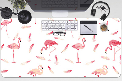 Schreibtisch Unterlegmatte Flamingo Herde.