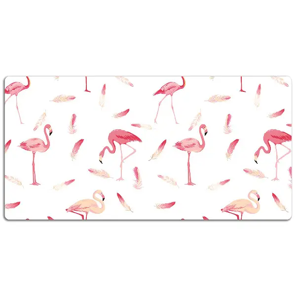 Schreibtisch Unterlegmatte Flamingo Herde.