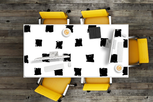 Schreibtischunterlage Quadrate gemalt