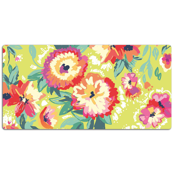 Schreibtisch Unterlegmatte Farbenfrohe Blumen