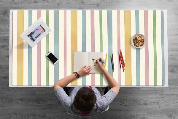 Schreibtisch Unterlegmatte Bunte Linien