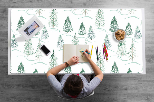 PVC Schreibtischmatte Winter-Weihnachtsbaum