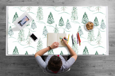 PVC Schreibtischmatte Winter-Weihnachtsbaum