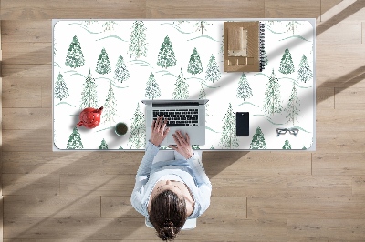 PVC Schreibtischmatte Winter-Weihnachtsbaum