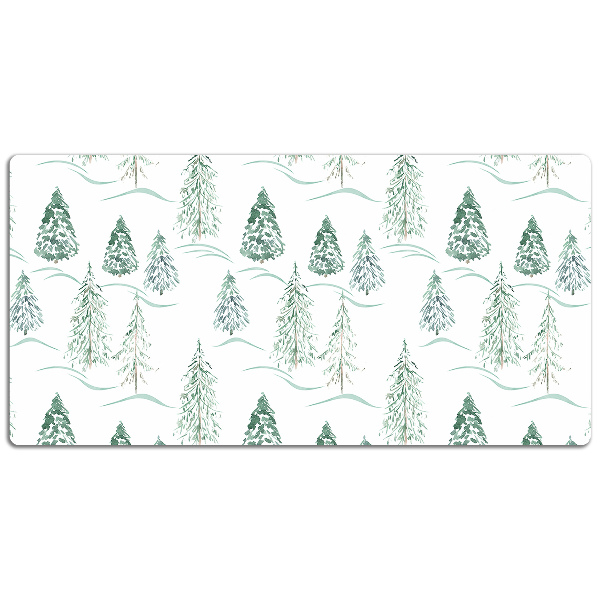 PVC Schreibtischmatte Winter-Weihnachtsbaum