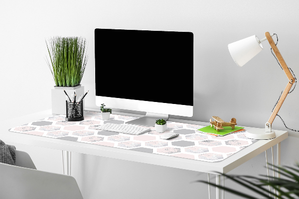 Schreibtisch Unterlegmatte Hexagon