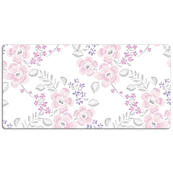 PVC Schreibtischmatte Blumenmuster