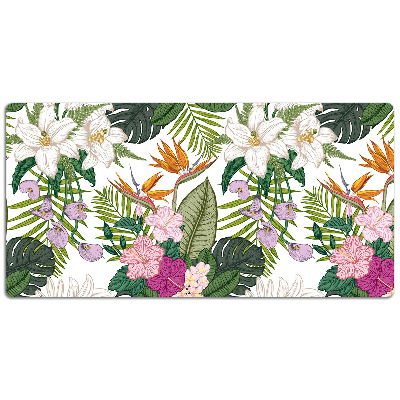 PVC Schreibtischmatte Exotische Blumen