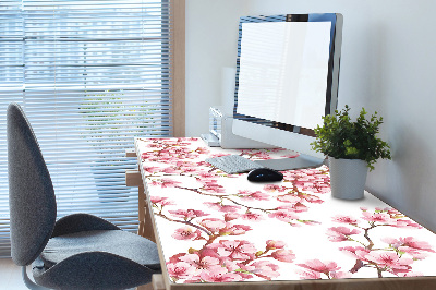 Büro-Schreibtischmatte Pinke Blumen