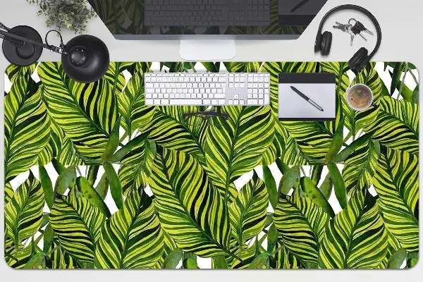Büro-Schreibtischmatte Dschungelblätter