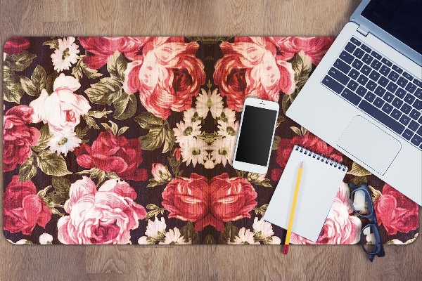 Büro-Schreibtischmatte rote Rosen
