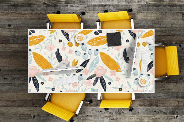 PVC Schreibtischmatte Pastellblumen