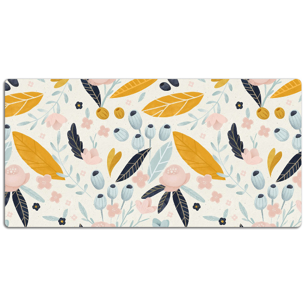 PVC Schreibtischmatte Pastellblumen