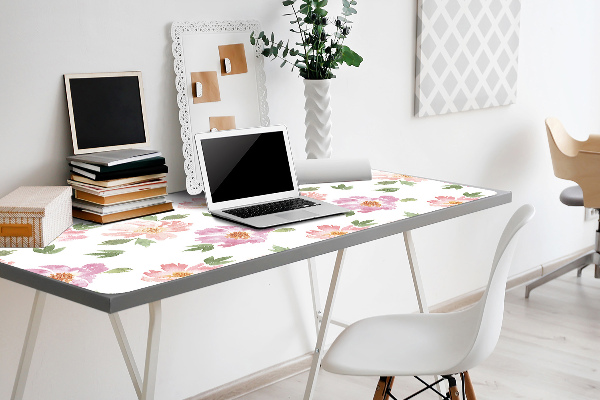 Schreibtisch Unterlegmatte Aquarellblumen